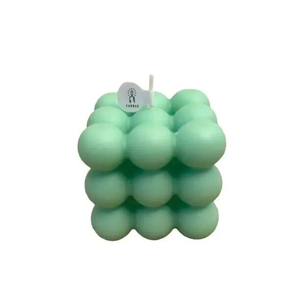 Bubble Candle Cube Soy Wax Sage Home Decor Aesthetic Candles Aesthetic - Picture 3 of 7